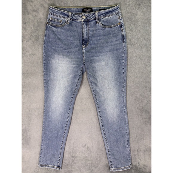 Judy Blue Denim - Judy Blue Jeans Womens 13/31 Blue Light Wash High Rise Boyfriend Fit Stretch